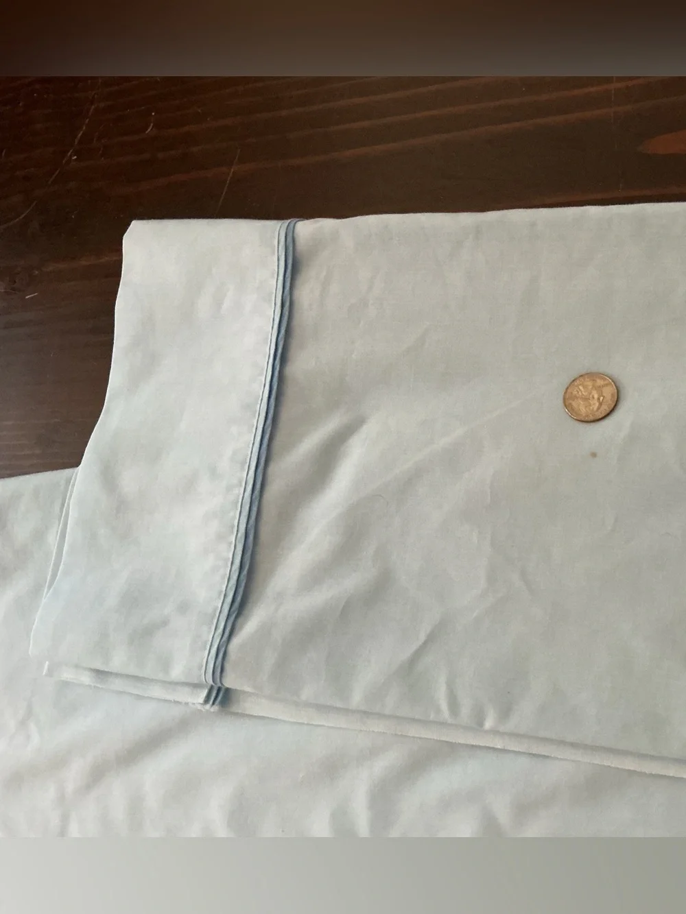 Vintage Sears Percale Baby Blue Flat Sheet